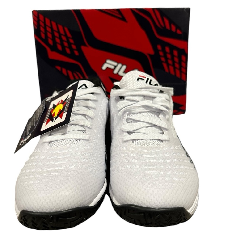 Women’s Fila White Black Sneakers Size 10.5. Brand New with the Original Box.
